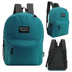 17" Classic Kids Wholesale Backpacks in Teal | Bulk Case of 24 Bookbags