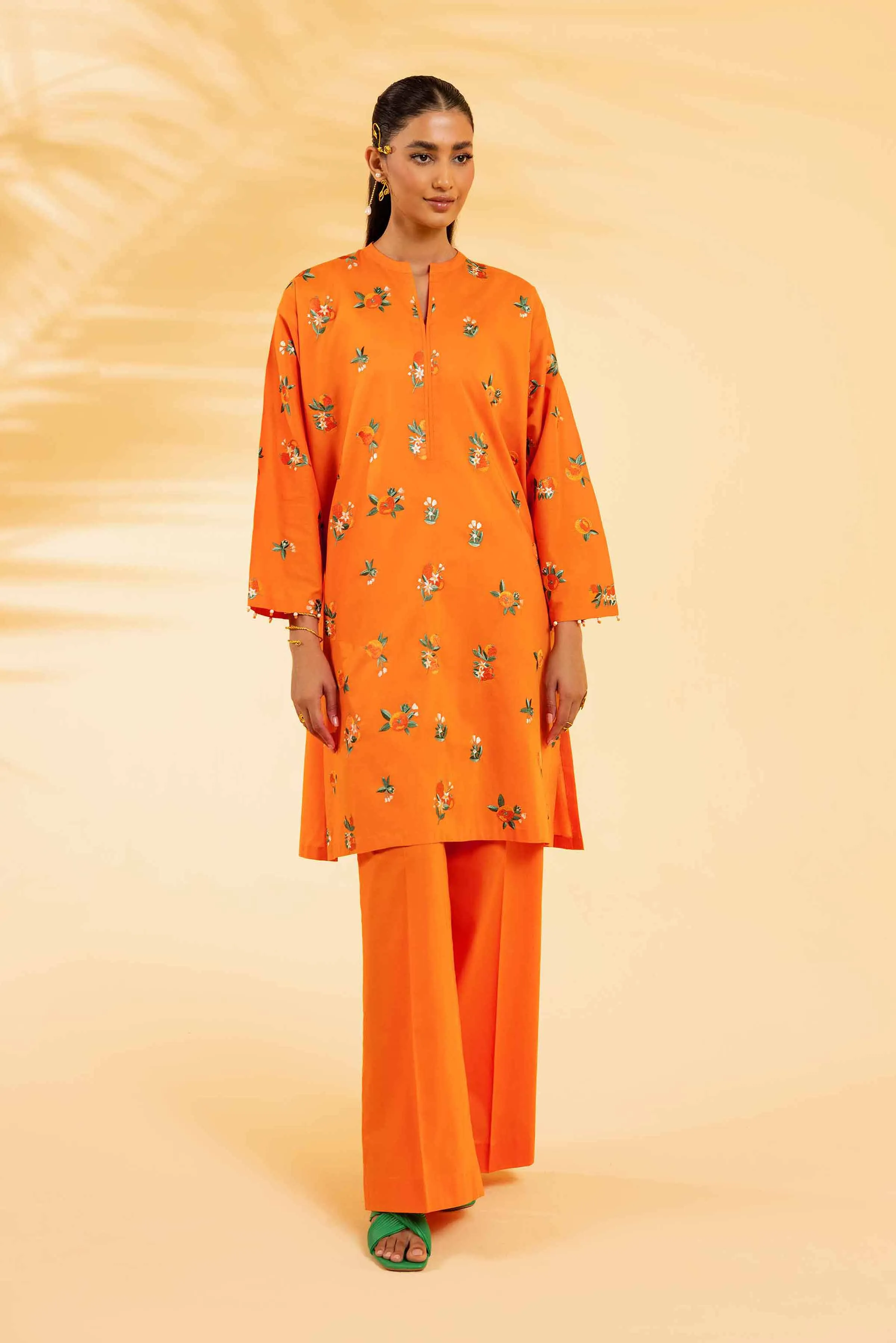 2 Piece - Dyed Embroidered Suit - 42401057