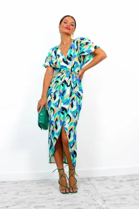 Adore Me - Mint Multi Abstract Midi Dress