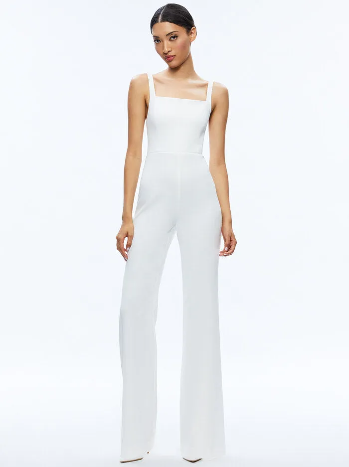 Alice   Olivia - Nova Cape Jumpsuit - Ecru