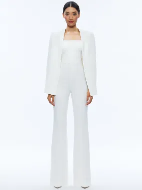 Alice   Olivia - Nova Cape Jumpsuit - Ecru