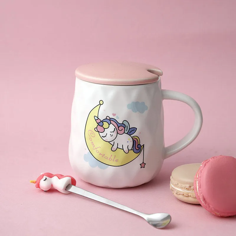 Amelia Unicorn Moon Mug With Lid | 350 ml