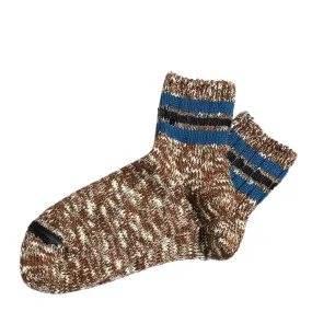 Anonymous Ism 3line Slub Q Socks L. Brown