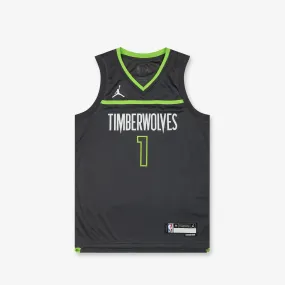 Anthony Edwards Minnesota Timberwolves Statement Edition Youth Swingman Jersey - Grey