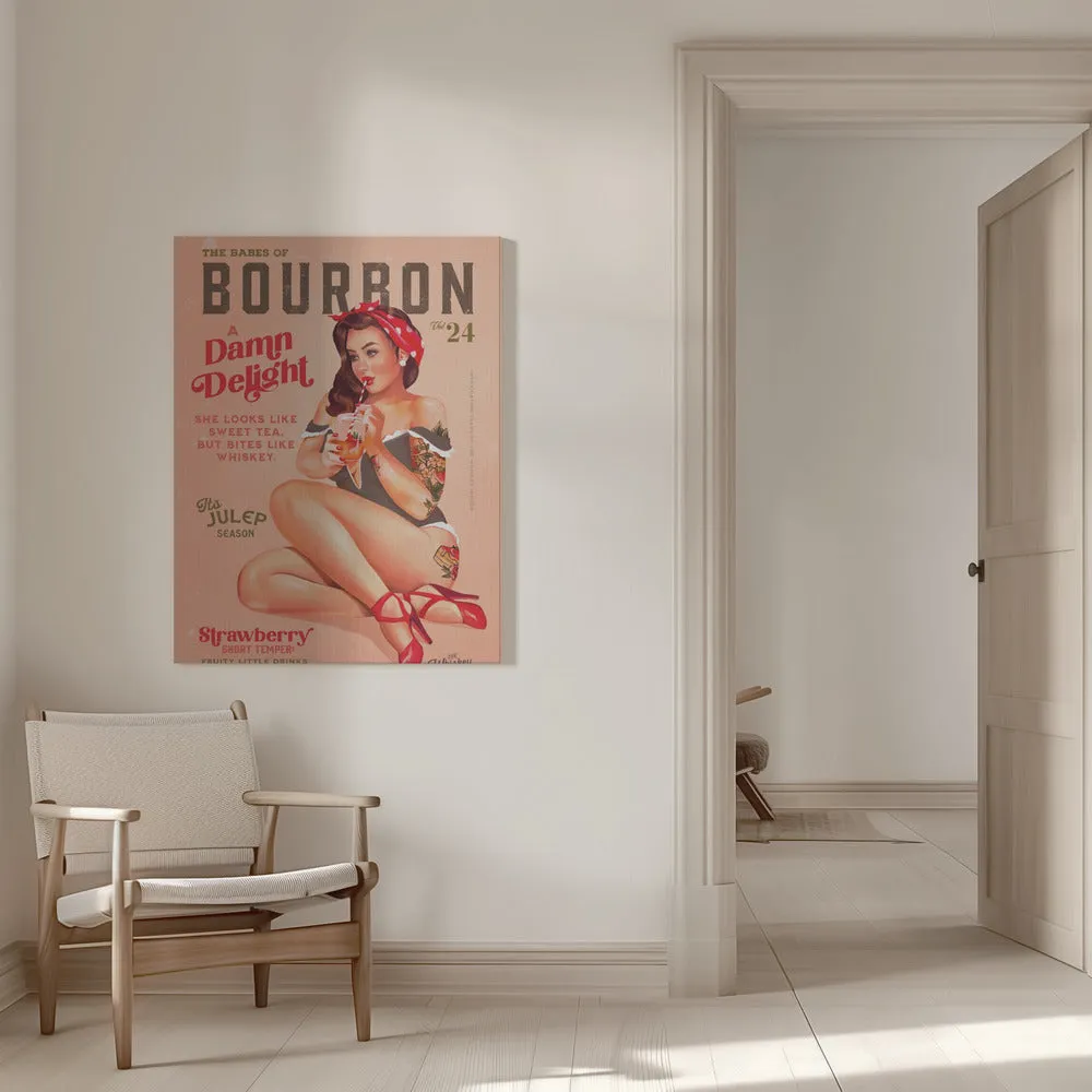 Babes of Bourbon Vol 22 Vintage Pinup Girl Drinking A Cocktail , By Brett Gramse