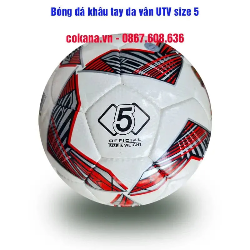 Bóng đá Bách Hiền khâu tay da vân UTV size số 5 thi đấu chuyên nghiệp