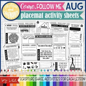 CFM D&C Placemat Activity Sheets {AUG 2021} PRINTABLE