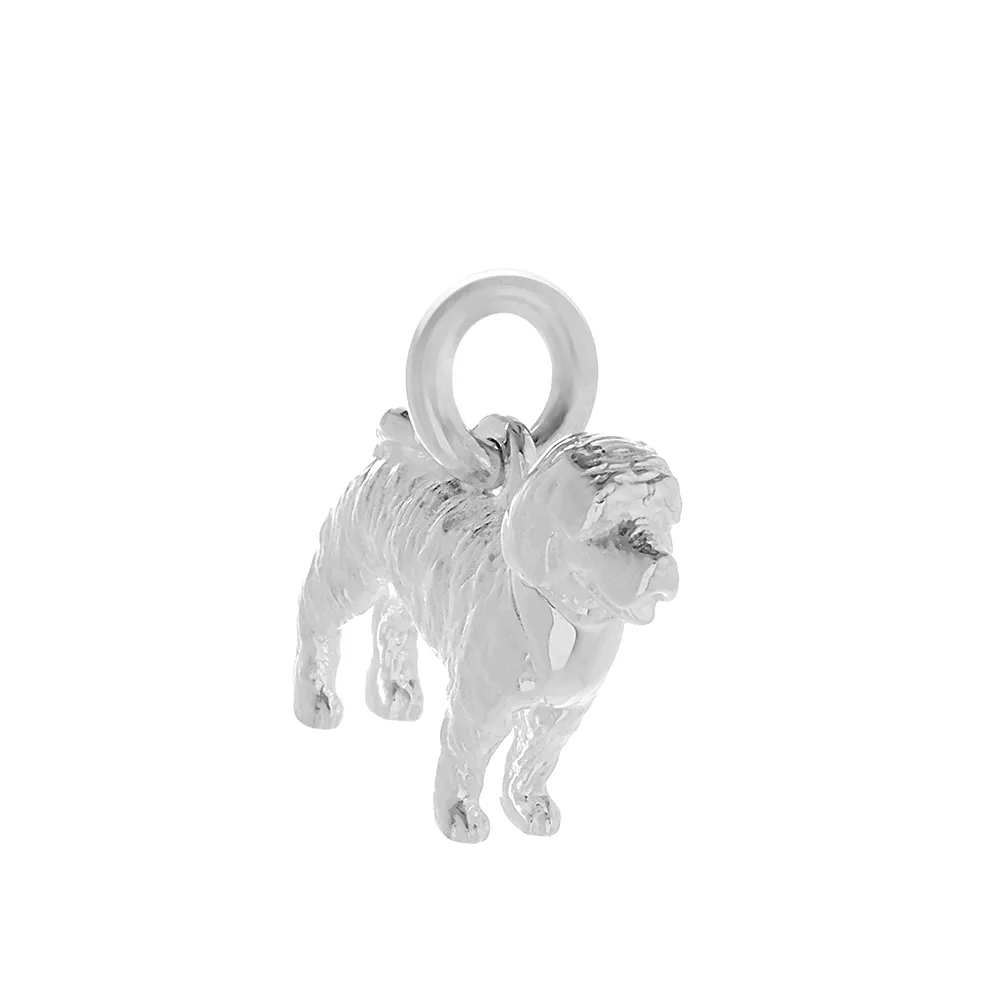 Cockapoo Silver Dog Charm