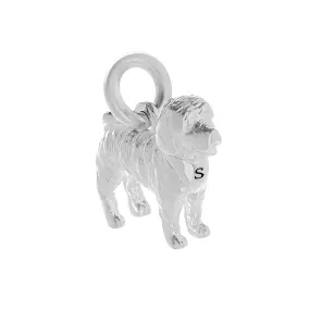 Cockapoo Silver Dog Charm