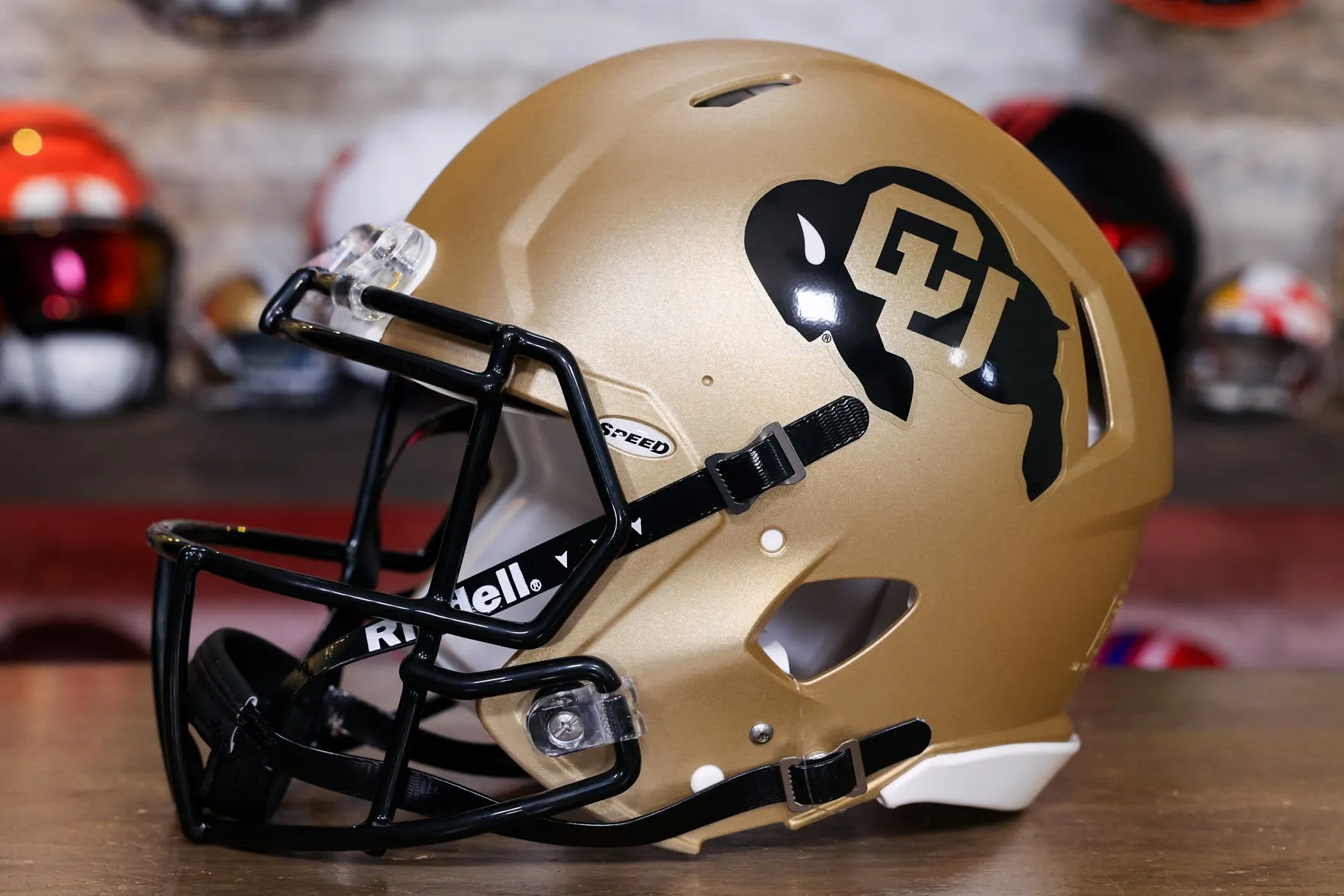 Colorado Buffaloes Riddell Speed Authentic Helmet - Satin Gold