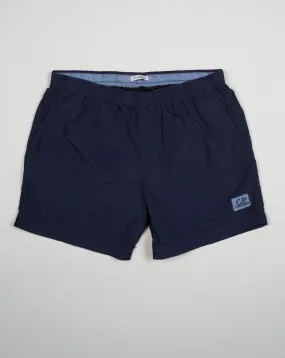 C.P. Company Chrome Garment Dyed Logo Swim Shorts / Total Eclipse