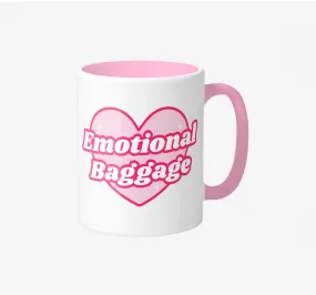 Emotional Baggage Pink Accent Mug