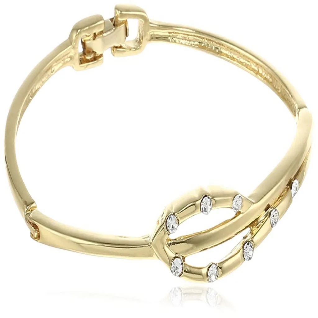 Estele Designer American Diamond Gold Plated Bracelet for Women