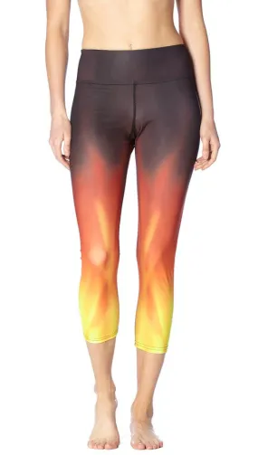 Fire - Triathlon Capri Leggings - CUSTOM ORDER