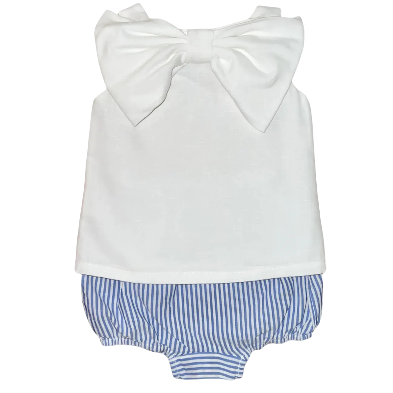 Lolli Bow Back Bloomer Set – Sea Island Seersucker