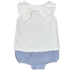 Lolli Bow Back Bloomer Set – Sea Island Seersucker