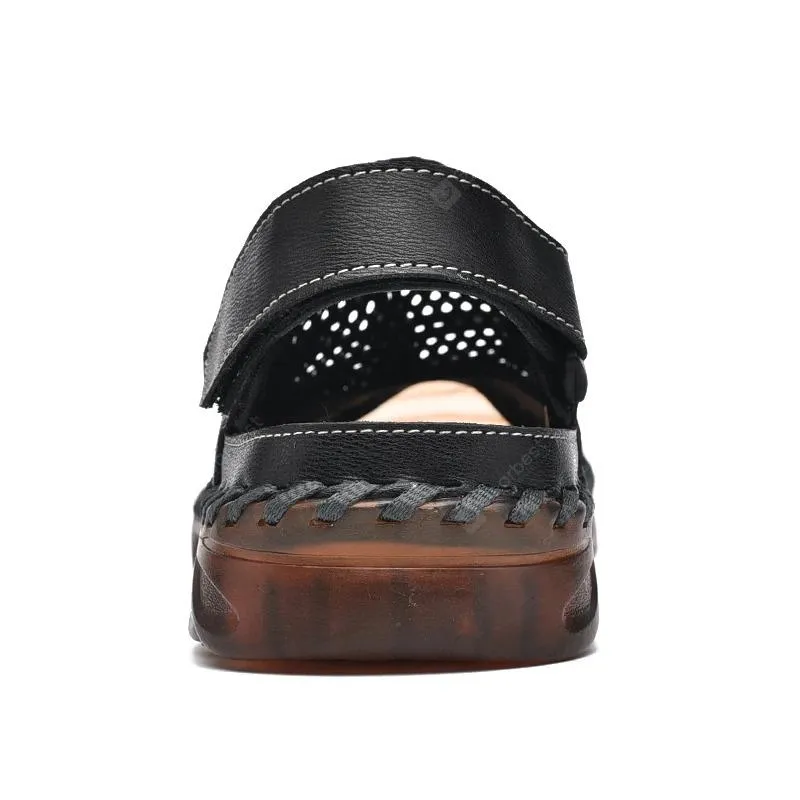 Men's Rubber Toe Cap Mesh Splicing Slippers Outdoor Water Sandals