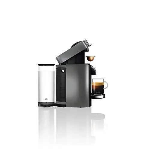 Nespresso VertuoPlus Deluxe Coffee and Espresso Maker by De'Longhi, Titan, with Best-Selling Coffees