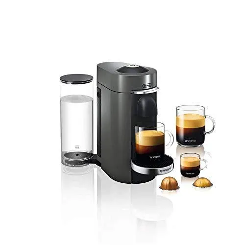 Nespresso VertuoPlus Deluxe Coffee and Espresso Maker by De'Longhi, Titan, with Best-Selling Coffees