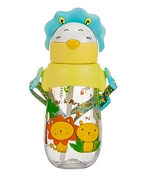 (PINKAH) Kids Drinking Water Bottle with Carry Strap (490ML) - Blue