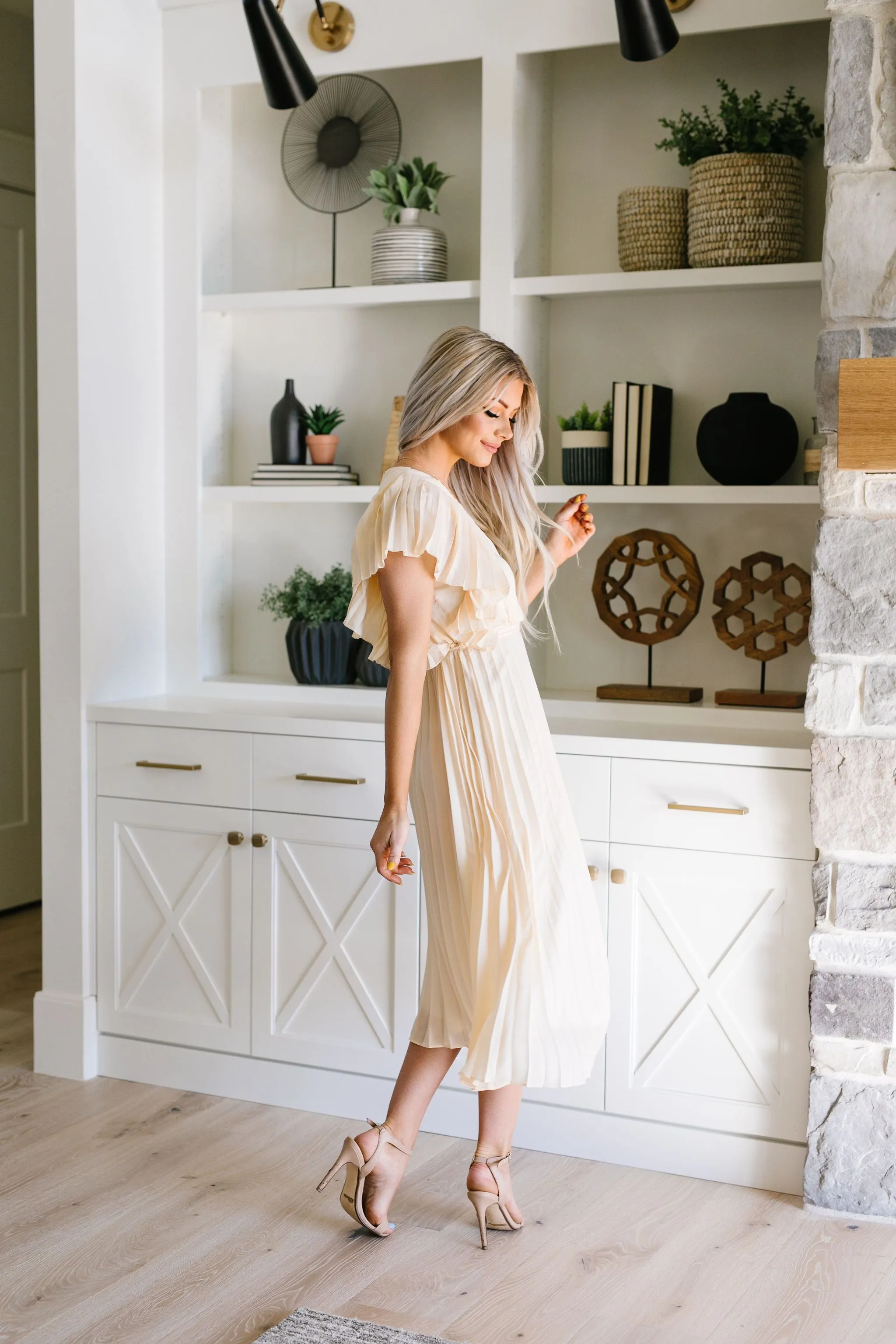 Pretty Pleats With A Cherry On Top Dress