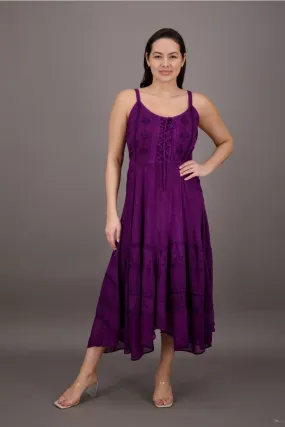 Renaissance Lace-Up Dress ~ Purple