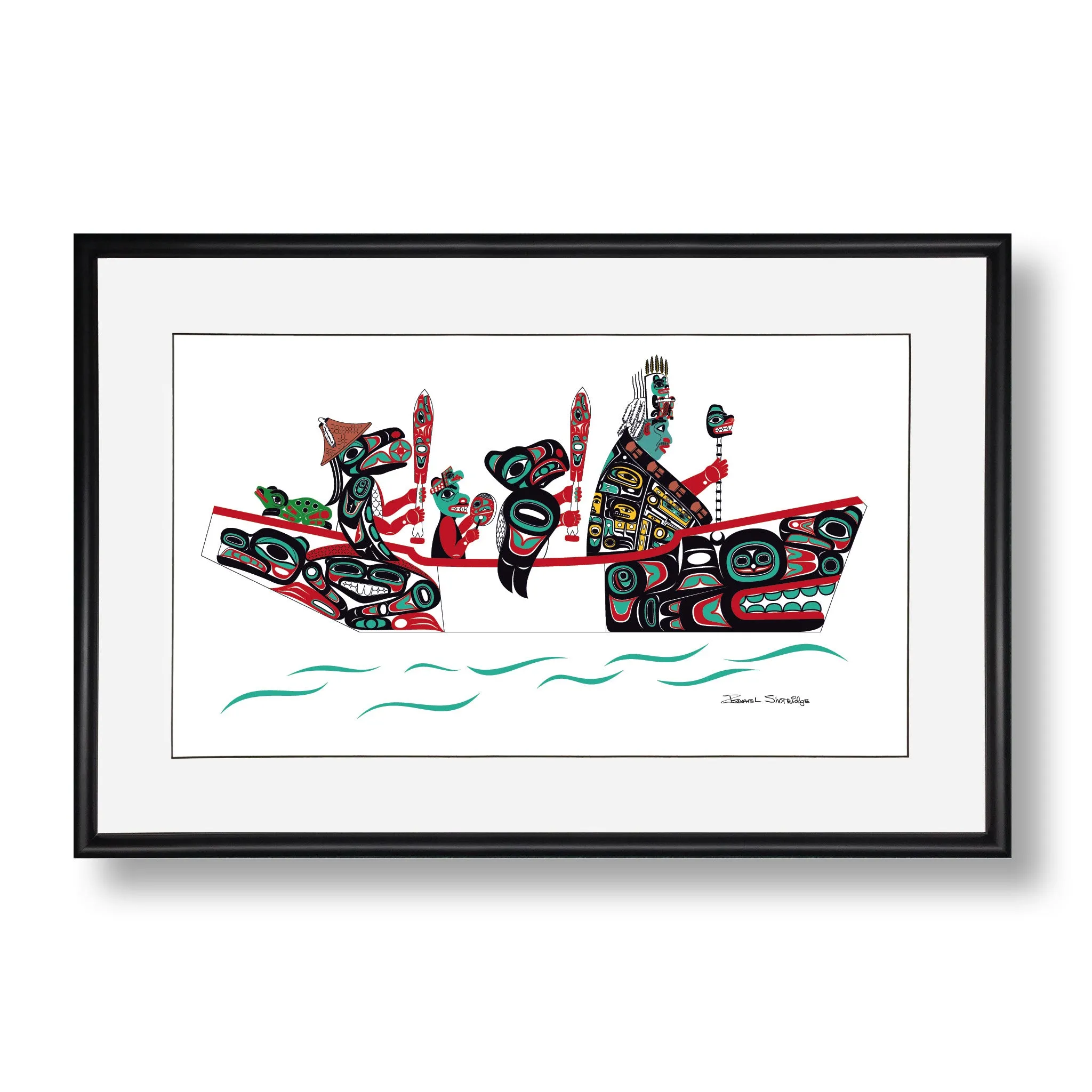 The Canoe Journey - Limited Edition Formline Art Print