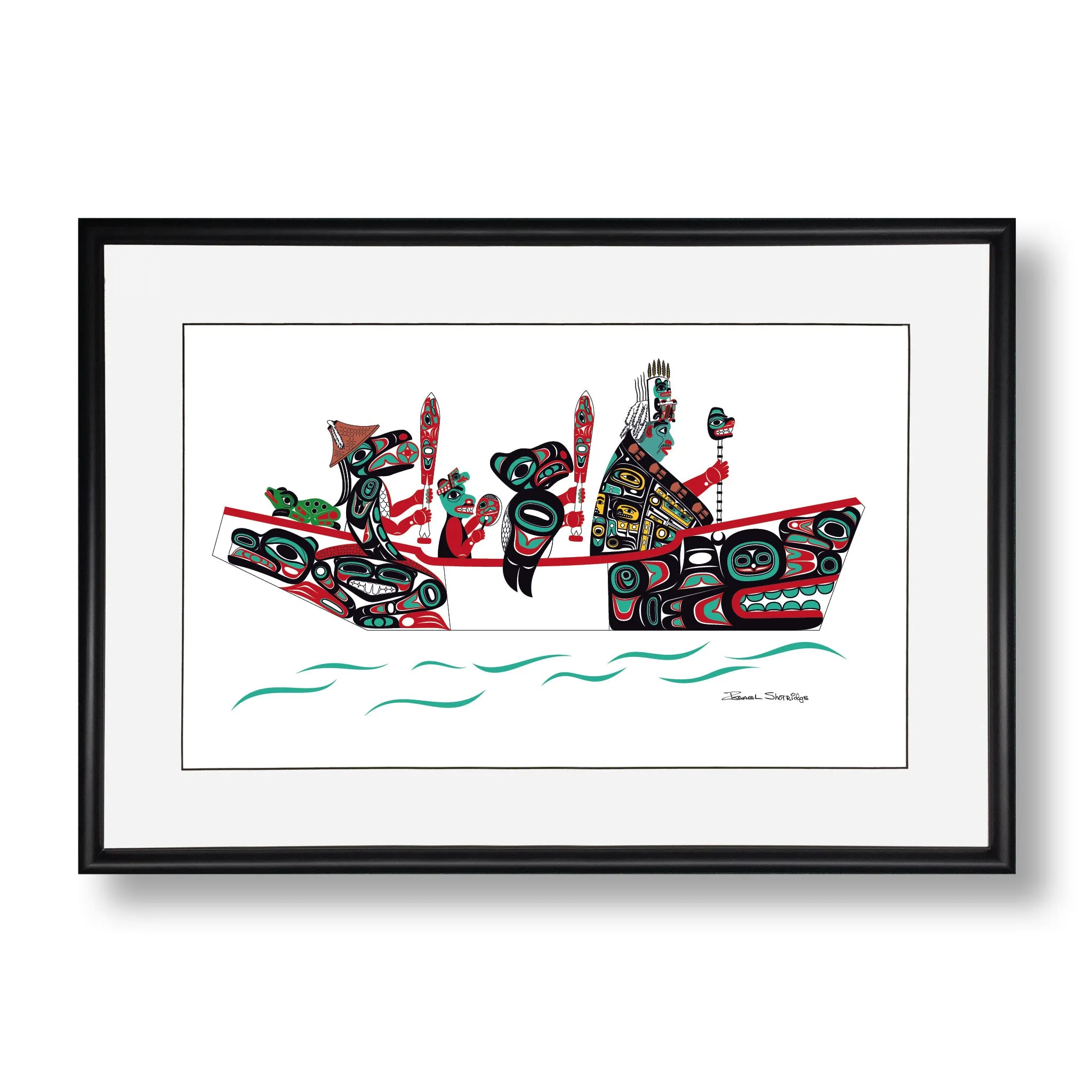 The Canoe Journey - Limited Edition Formline Art Print