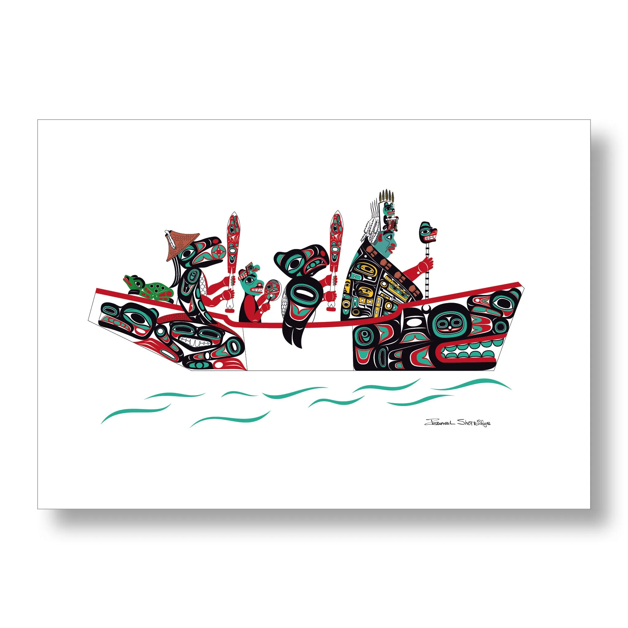 The Canoe Journey - Limited Edition Formline Art Print